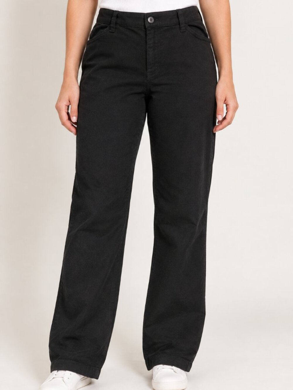 Lee Comfort Waist Women’s Size 16 Black Straight Leg Stretch Pants Trousers